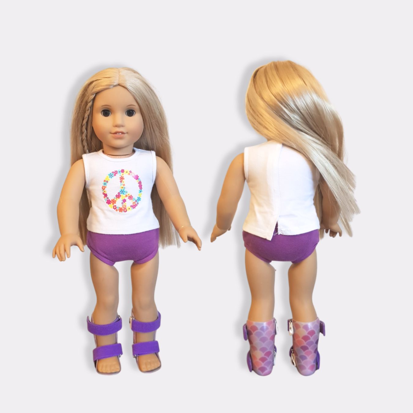 American Girl Doll AFO Leg Braces